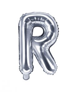 ballon lettre R argent