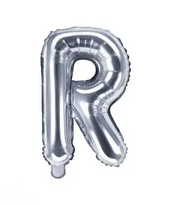 ballon lettre R argent