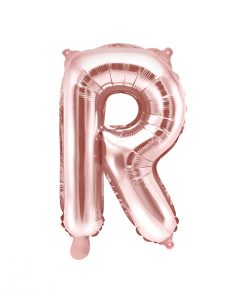 ballon lettre R rose gold