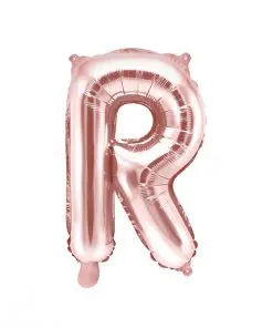 ballon lettre R rose gold