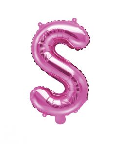 ballon lettre S rose