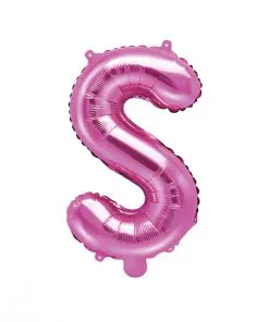 ballon lettre S rose