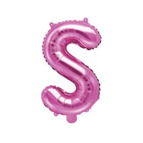 ballon lettre S rose
