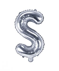 ballon lettre S argent