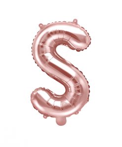 ballon lettre S rose gold