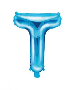 ballon lettte T bleu