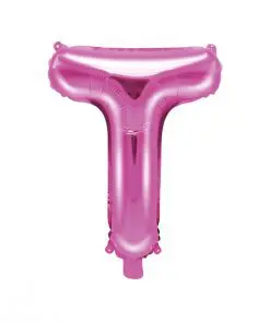 ballon lettre T rose