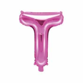 ballon lettre T rose