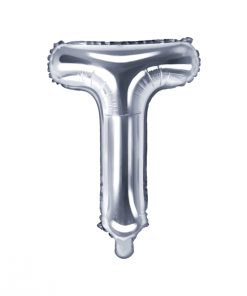 ballon lettre T argent