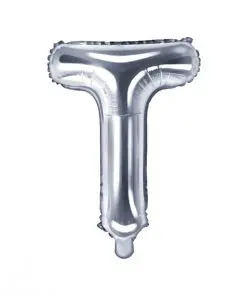 ballon lettre T argent