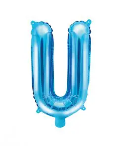 ballon lettre U bleu