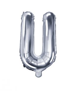 ballon lettre U argent