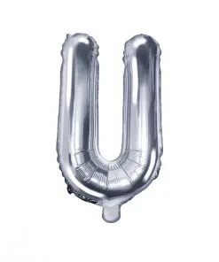 ballon lettre U argent