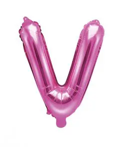 ballon lettre V rose