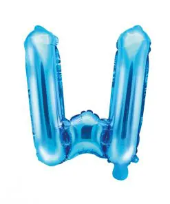 ballon lettre W bleu