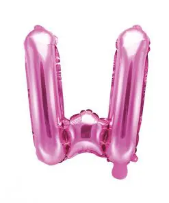 ballon lettre W rose