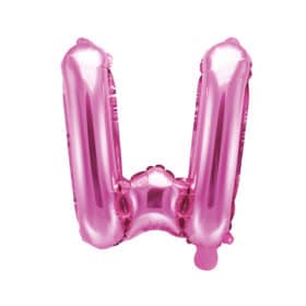 ballon lettre W rose