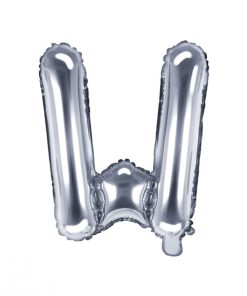 ballon lettre W argent