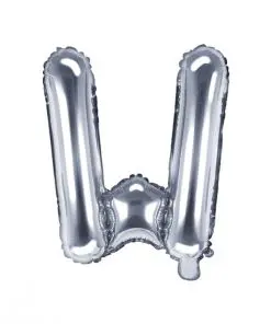 ballon lettre W argent