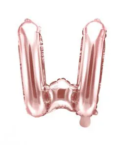 ballon lettre W rose gold
