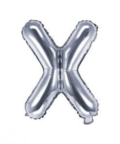 ballon lettre X argent