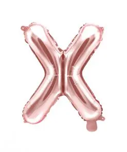 ballon lettre X rose gold