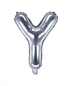 ballon lettre Y argent