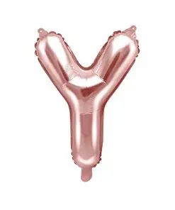 ballon lettre Y rose gold