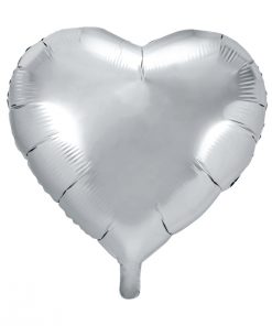 ballon coeur argent