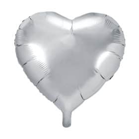 ballon coeur argent