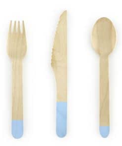 couverts bois et bleu ciel