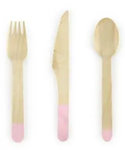 couverts en bois- rose