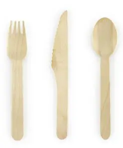 couverts en bois naturel