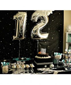 Alternative view of Ballon chiffre 0 - Argent