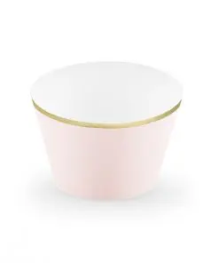 contours à cupcakes rose et or
