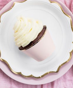 Alternative view of Contours pour cupcakes rose et or - Lot de 6
