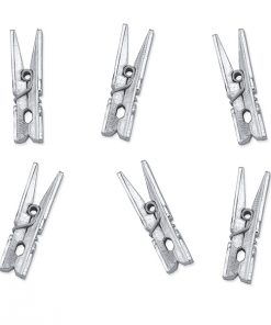 mini pinces argent-marque place-lot de 20