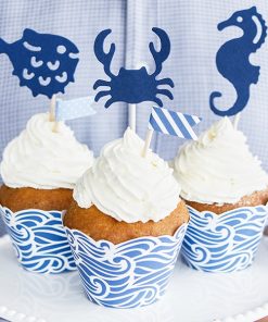 Alternative view of Pics Cupcake - Thème mer- lot de 6