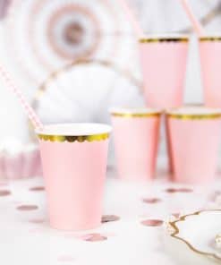 gobelet rose et or 220ml