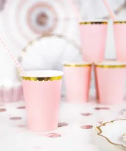 gobelet rose et or 220ml