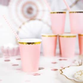gobelet rose et or 220ml