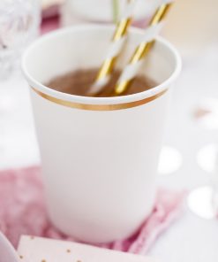 gobelet blanc et or 260 ml