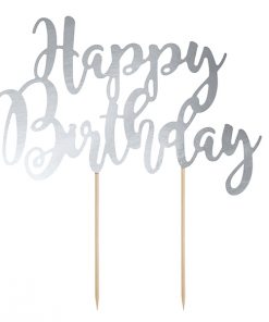 pic happy birthday argenté