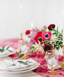 Alternative view of Chemin de table- Organza Bordeaux