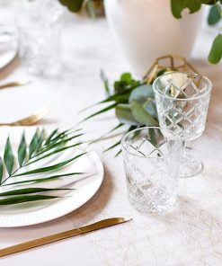 chemin de table feuillage or