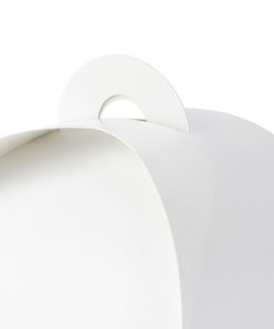 Alternative view of Contenant à dragées à anse-Blanc-Lot de 10