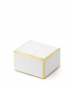 Boite a dragees blanc et or