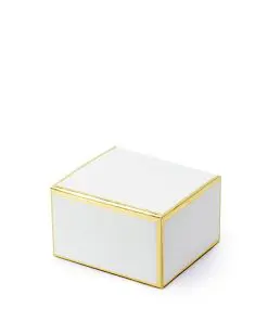 Boite a dragees blanc et or