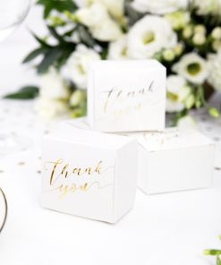 contenant à dragées thank you or-lot de 10