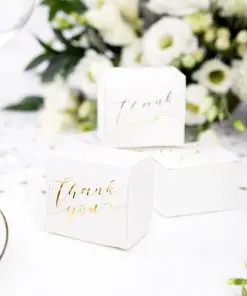 contenant à dragées thank you or-lot de 10